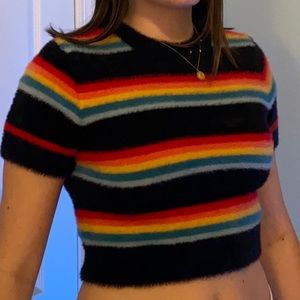 Rainbow crop top